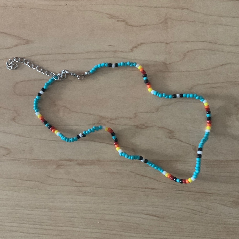 multi-colored beaded necklace